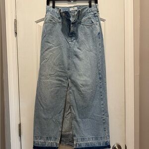 Mango Sky Blue Denim Skirt Size M